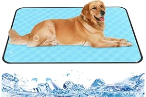 Yuede Kühlmatte für Hunde, Kühlmatte für Katzen Kühldecke für Hunde, Waschbar Kühlmatte Bett, wasserdichte rutschfeste Hundekühlmatte Selbstkühlend, Kühlkissen Hund Kühlmatte, 90 * 60cm