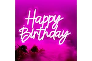 HFHungkeong Happy Birthday Neon LED Night Light can be used for birthday, wedding, anniversary, Valentine's Day, home decoration party background light, best gift for family friends kids
