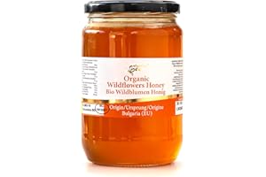 BULGARIAN BEE 900 g Bio Miel de Bosque Flores Silvestres y Hierbas