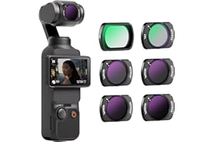 Neewer Magnetyczny zestaw filtrów ND/CPL kompatybilny z DJI OSMO Pocket 3 Creator Combo akcesoria, kamera sportowa 6-pak UV CPL ND16/PL ND32/PL ND64/PL ND256/PL filtry polaryzacyjne i neutralne