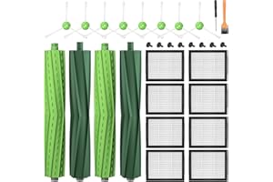 LACVIK Lot de 22 accessoires pour iRobot Roomba i7 i7+ j7 j7+/Plus i3 i3+ i4 i4+ i6 i6+ i8 i8+ E5 E6 E7, pièces de rechange pour aspirateur iRobot Roomba E/I/J
