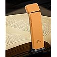 86lux Reading Light, Rechargeable Reading Light, Ultralight LED Light with 3 Amber Colors and Stepless Dimming for Night Reading for Book Lovers, Kids, Coral Orange