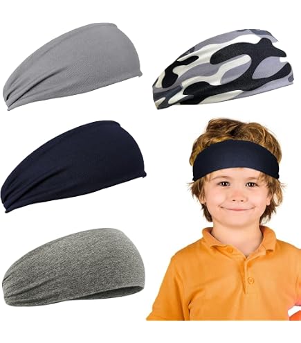 4 Fasce Sportive Per Bambini - Antisudore - Per Calcio, Baseball E Sport - Colorate E Comode