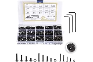 SOBEAU 520 Stk, M3 M4 M5 Schrauben und Muttern Sortiment Set,Schrauben Schwarz,Schrauben Muttern Set,3 Kleine Schraubenschlüssel