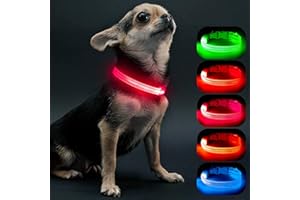 Visinite Light Up Dog Collar, Small Dog Collar Light For The Dark, Led Dog Collar Rechargeable, Night Flashing Dog Collar, Reflective Dog Led Light Collar, Dog Light Up Collar Keep Pet Safe (Pink,S)