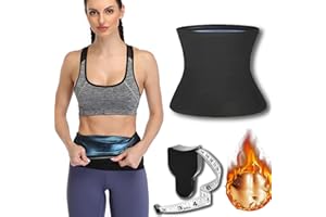 Laiiqi Sweat band waist trainer for women with body measuring tape Weight Loss Trimmer Belt Sport Sweat Shaper Stomach Wraps
