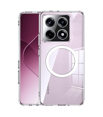 Custodia Magnetica Trasparente Per Xiaomi 14T Pro - Cover Antiurdo In TPU E PC, Ultra Sottile Con Protezione Fotocamera
