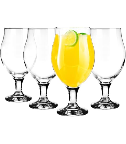 Lot De 4 Verres à Bière Stella Artois En Forme De Calice - 568 Ml (1 Pinte) - Verre Officiel - 8