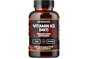 Newgate Labs Vitamin K2 (MK7) - High Strength Nutritional Supplement - 90 Vegan Tablets - Blood and Bone Health - Halal - Made in The UK