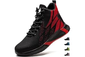 PAQOZKC Obuwie robocze męskie i damskie S3, buty ochronne bardzo lekkie, oddychające, stalowe noski