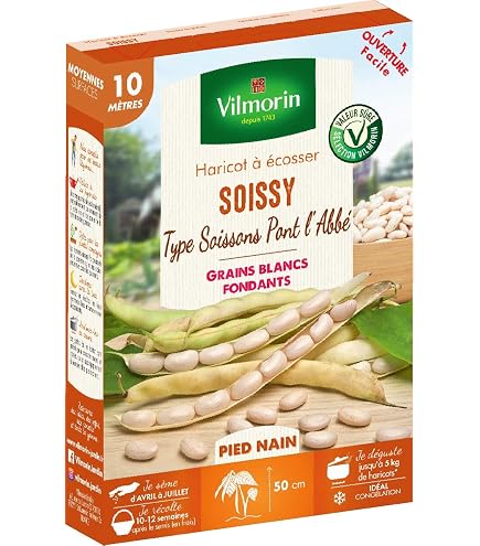 Graines De Haricot Coco De Paimpol Nain Vilmorin - Sachet Pour 20m De Ligne
