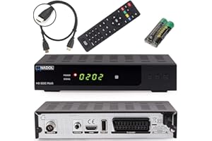 Anadol HD 202c Plus PVR Récepteur filaire numérique Full HD 1080p pour télévision numérique par câble (HDTV, DVB-C/C2, HDMI, péritel, lecteur multimédia, USB 2.0)