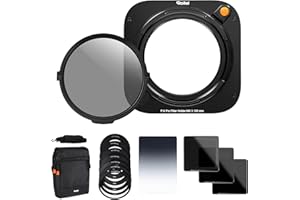 Rollei Filterhalter Master-Set MK 3. Rechteck-Filterhalter inkl. magnetischem CPL Filter, Adapterringen von 52 bis 82mm,Soft GND8-,ND8-,ND64-,ND1000