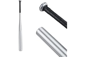 Relaxdays Bate Béisbol Aluminio, 34 Pulgadas, 86 cm, Mango Antideslizante, Baseball Bat Ligero, Entrenamiento, Plateado