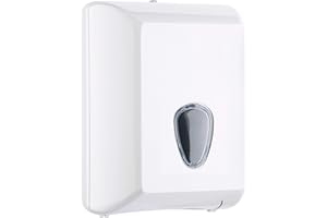 Mar Plast Dispenser carta igienica interfogliata con serratura a pulsante colore Bianco