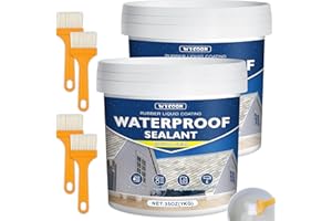 WYCOON Sigillante Impermeabile Liquido Trasparente 1KG - Impermeabilizzante Invisibile per Interni/Esterni, Antigoccia per Perdite Bagno/Tetti/Muri | Adesivo a Base Acqua