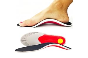 EWAYZ Plantar Fasciitis Relief Arch Support Shoe Inserts Insoles for Flat Feet for Men and Women, Orthotic Feet Heel Pain Shock Absorption Comfortable Insoles (Large EU 40-46)