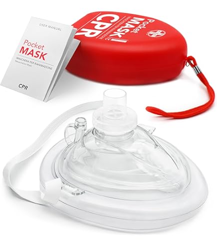 Masque De Poche RCR Avec Valve Anti-retour – Lot De 10 Pour Premiers Secours Et Formation