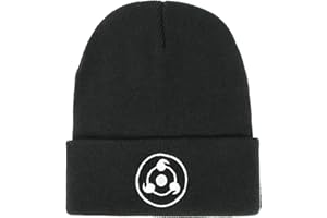 Bonamana Anime Strickmütze Winter Beanie Mützen Schlapphut Stickerei Weiß Weiche Strickmütze Skimütze für Kinder Jungen Mädchen Teenager Mütze