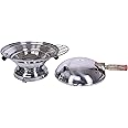 Kuber Industries Aluminum Tandoor Bati Maker Baking Oven, 34 x 34 x 26 cm,Gas Tandoor, Barbecue Grill Food Steamer Cookware Set (Set of 1,Silver)-KUBKMART11726, Standard