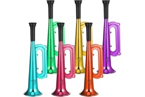 jojofuny Lot de 6 trompettes en plastique et laiton - Multicolore