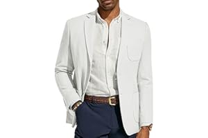 PJ PAUL JONES Chaquetas de traje casual de algodón y lino para hombre