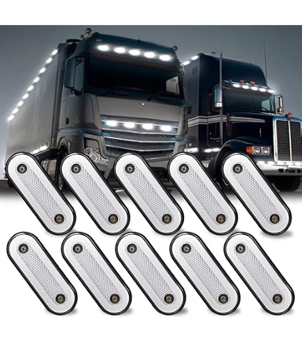 Xinxiu Lot De 4 Feux De Gabarit Latéraux À Led 12 V-24 V - Étanches - Pour Caravane, Van, Camion Xinxiu Lot De 4 Feux De Gabarit Latéraux À Led 12 V-24 V - Étanches - Pour Caravane, Van, Camion