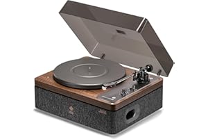 STACK STONE STACKSTONE x JAMO DS07 Platine Vinyle Bluetooth 5.2 avec Haut-Parleurs Intégrés, Suspension Anti-Vibration Double, Cellule AT3600L, Son Hi-FI, 33/45 Tours, Design Scandinave, Noir