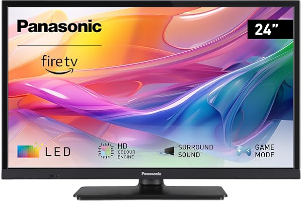 Panasonic TV-24S50AEZ, Série S50 24 Pouces HD LED Smart TV, 2024, Fire TV, HD Colour Engine, HDR, Contrôle Vocal Alexa, Mode Jeu, Lecteur Média, pour Une Expérience Visuelle Exceptionnelle