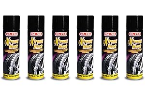 Generico CHEMISTORE MAFRA KIT 6 PEZZI EXTREME BLACK NERO GOMME LUCIDO EFFETTO BAGNATO, RESISTENTE ALL'ACQUA LUNGA DURATA BOMBOLETTA SPRAY 500 ML X 6 PZ MA-FRA