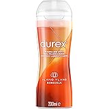 Durex Massage 2 in 1, Gel Lubrificante Intimo a Base Acqua e Gel per Massaggi, con Ylang Ylang, 200 ml