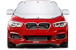 Zenoplige Car Windscreen Cover For Winter, Windscreen Cover Frost with 6 Built-in Magnets, Waterproof Dustproof Sun Ice Snow Car Screen Protector Magnetic with Two Mirror Covers(153 ×127cm)