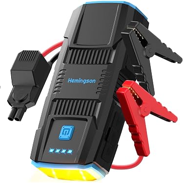 Avviatore D'emergenza YUSMAN 3000A 12800mAh – Per Motori 7.0L Benzina E 5.0L Diesel, Con Display LCD, Torcia LED E Porte USB, Starter Professionale A Batteria