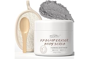 POP MODERN.C Gommage Corporel Kp Bump Eraser pour la Kératose Pilaire Jambes à la Fraise pour Femmes et Hommes Avec Acide Salicylique AHA Exfoliant Corporel Kp pour la Peau de Poulet Zone du Bikini et des Fesses