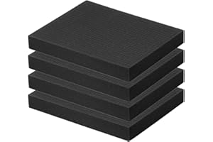 QWORK® 4 piezas espuma precortada 400 x 300 x 50 mm, la esponja de malla se puede usar para proteger herramientas, cámaras, cosméticos y manualidades