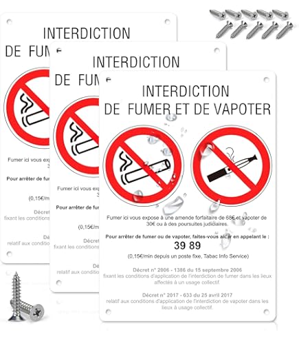 Panneau Interdiction De Fumer Et Vapoter - A4