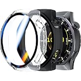 Rojeuinn 2 Pieces Case for Huawei Watch GT 6 Pro 46 mm Protective Case with Screen Protector, PC Hard 360&deg; Protective Case Ul