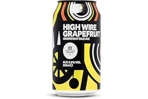 MAGIC ROCK BREWING Magic Rock High Wire - Grapefruit Pale Ale Craft Beer Gift Set - Citrusy, Smooth & Zesty Pale Ale - Vegan (12 x 330ml Cans)