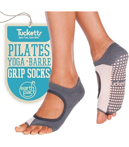 Lot De 4 Paires De Chaussettes élastiques Et Antidérapantes Pour Yoga Pilates   Du 34 Au 39   Gris Et Noir