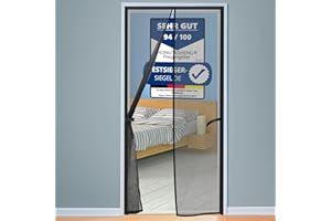 HONGTAISHENG Nouvelle Moustiquaire Porte Magnétique, 90 x 210 cm, Anti-rayures Super Durable Fibre de verre, Fermeture Automatique, Facile pour Enfants et Animaux de Compagnie