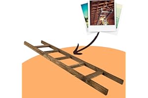 VINTAGE MÖBEL 24 GMBH Originale Altländer Holzleiter 165cm Dekoleiter Handtuchhalter Kleiderständer Einfachleiter Handtuchleiter Vintage Rustikal Antik Kirschernte Altes Land Altländer Leiter Retro…