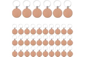 Kopinma Schlüsselanhänger Set 100 Stück Runde Schlüsselanhänger Rohlinge für DIY Geschenke, Gravieren und persönliche Projekte