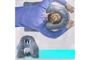 HOLDONELIGHT Vitrectomy Eye Surgery Recovery Pillow, Adjustable Stand & 1 Chest Pads, Reversible Face Down Support for Macuhole & Retinal Removal Patients, for Patients During Recovery,Blue,60 * 90cm (Grey)