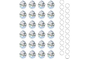‎MERRYNINE MerryNine 24Pack Kristallkugel 0.8"/20mm Prisma Sonnenscheinfänger Regenbogen Anhänger Maker, hängende Kristalle Prismen für Fenster, für Feng Shui, für Geschenk