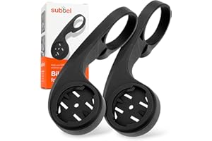 subtel 2X Soporte Bicicleta Negro compatibile con Bryton Rider 10 15 310 320 330 410 420 450 530 750 860 One Montaje del Manillar Negro de Montaje de Bicicletas