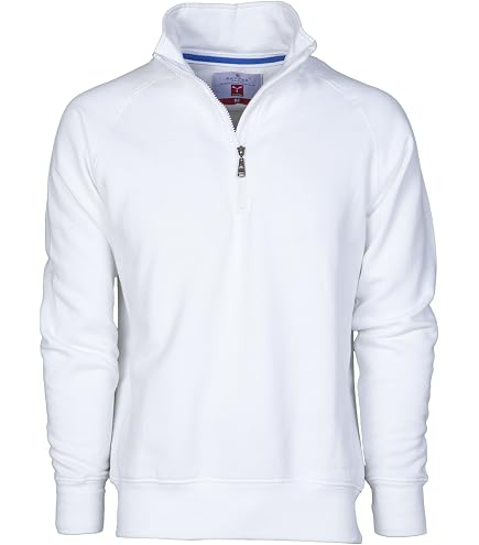 Sweat-shirt Velilla 105702 7 - Demi-fermeture éclair, Unisexe, Blanc, Taille S (65% Polyester, 35% Coton) - 4
