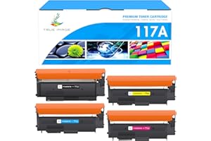 ‎TRUE IMAGE 117A MFP 178nwg 179fwg Toner: Kompatibel für HP 117A Toner Set für Color Laser MFP 178nwg 179fwg 150nw 179fnw 178nw 150a 179 178 150 W2070A W2071A W2072A W2073A Schwarz Cyan Gelb Magenta 4er-Pack