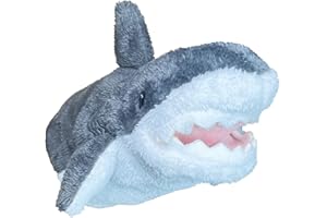 EcoBuddiez Hand Puppet - Weißer Hai von Deluxebase. Hai Plüsch Handpuppen für Kinder. Umweltfreundliches Tier Spielzeug Puppe für Pretend Play & Kinder Geschenke.