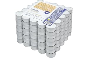Horeca Candles – värmeljus 8 timmar brinntid – vit – 200 stycken – aluminiumskal – ljus för fest, dekoration, bröllop, gastro