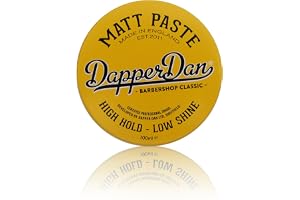 Dapper Dan Matt Paste High Hold Low Shine 100ml | Professional High Hold Low Shine Hair Paste. Water Based Formula for Textur